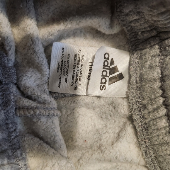 Adidas Gray Joggers Youth Size M 10/12 - Picture 3 of 6